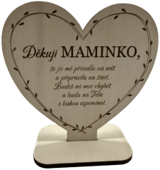 Smuteční srdíčko na podstavci - mamince Smuteční srdíčko na podstavci - mamince