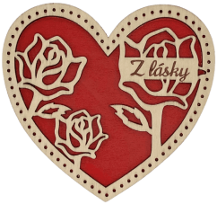 Valentýnské srdce s růžemi - Z lásky