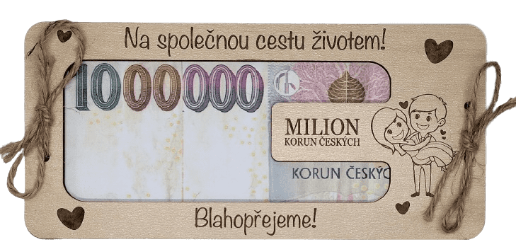 Dřevěné přání - Milion korun
