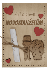 Blahopřání novomanželům - červené