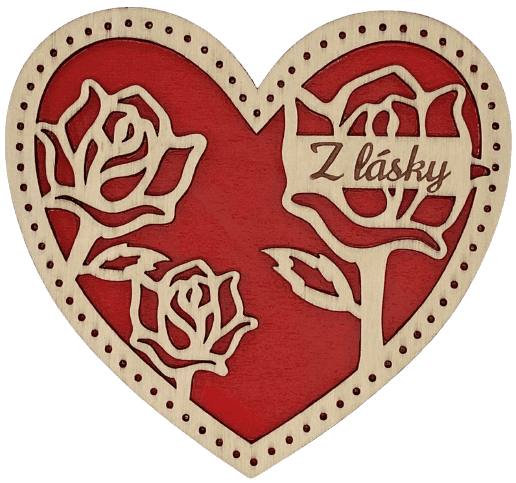 Valentýnské srdce s růžemi - Z lásky