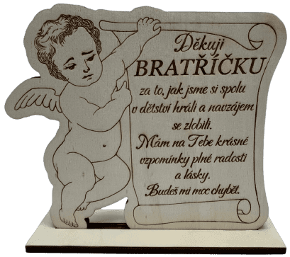 Smuteční andílek na podstavci - bratříčkovi