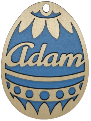 Velikonoční vajíčko modré se jménem