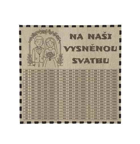 Škrtací pokladnička - Na naši vysněnou svatbu