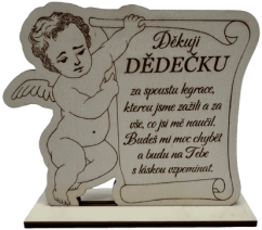 Smuteční andílek na podstavci - dědečkovi