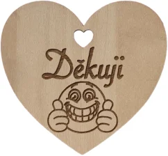 Srdíčko do kytice Děkuji