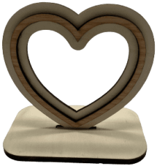 Srdce na podstavci - dvouvrstvé