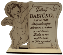 Smuteční andílek na podstavci - babičce