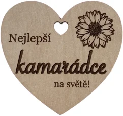 Srdíčko do kytice nejlepší kamarádce