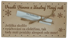 Vánoční přání na bankovku - elektřina