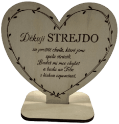 Smuteční srdíčko na podstavci - strejdovi