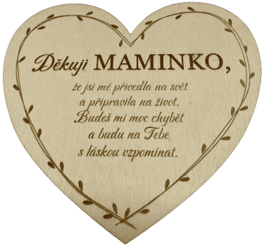 Smuteční srdíčko mamince