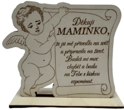 Smuteční andílek na podstavci - mamince