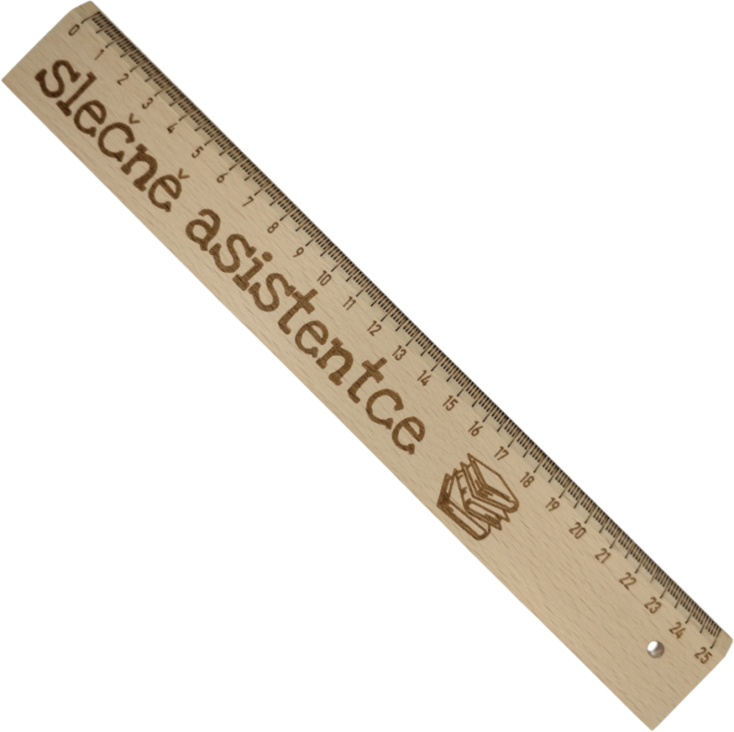 Pravítko 25 cm - slečně asistentce