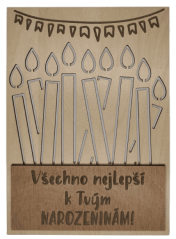 Blahopřání k narozeninám - svíčky Blahopřání k narozeninám - svíčky