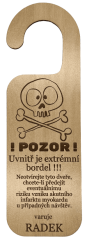Cedulka na kliku se jménem 1