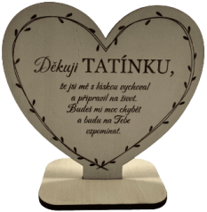 Smuteční srdíčko na podstavci - tatínkovi