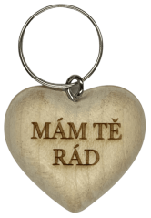 Přívěsek srdíčko - Mám Tě rád