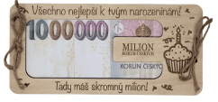Přání k narozezinám - Milion korun