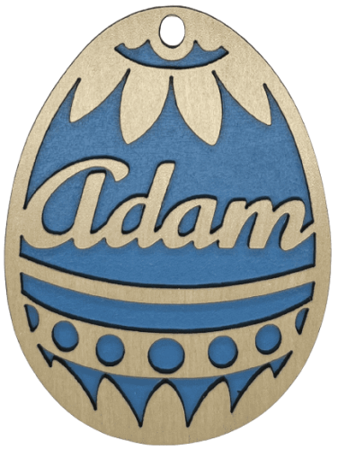 Velikonoční vajíčko modré se jménem