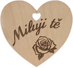 Srdíčko do kytice Miluji Tě