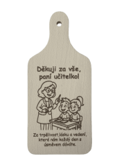 Dekorativní prkénko pro paní učitelku