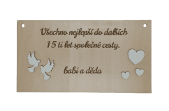 Cedulka blahopřání novomanželům