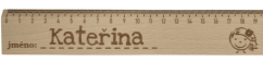 Pravítko 25 cm se jménem - holčička