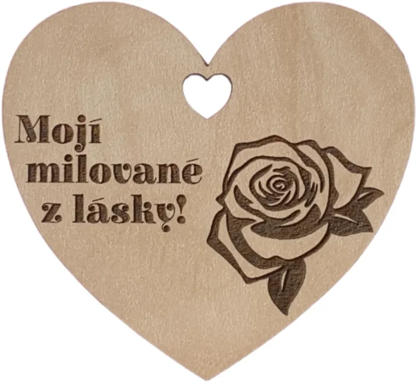 Srdíčko do kytice Mojí milované z lásky