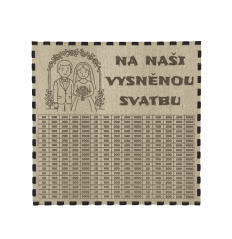 Škrtací pokladnička - Na naši vysněnou svatbu