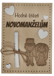 Blahopřání novomanželům - bílé