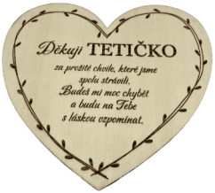 Smuteční srdíčko tetičce