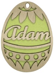 Velikonoční vajíčko zelené se jménem