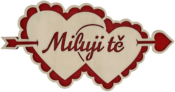 Valentýnská srdce se šípem - Miluji tě