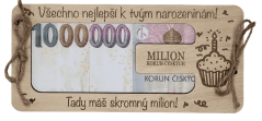 Přání k narozezinám - Milion korun