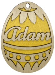 Velikonoční vajíčko žluté se jménem