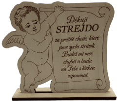 Smuteční andílek na podstavci - strejdovi