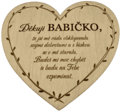 Smuteční srdíčko babičce