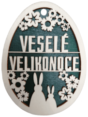 Velikonoční vajíčko - Veselé Velikonoce - zelené