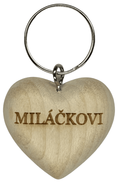 Přívěsek srdíčko - Miláčkovi