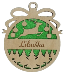 Baňka se jménem - zelená Baňka se jménem - zelená