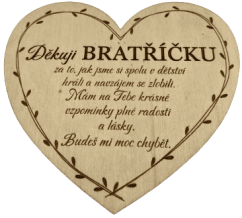 Smuteční srdíčko bratříčkovi
