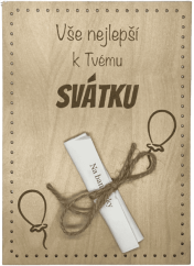 Blahopřání k svátku na bankovku
