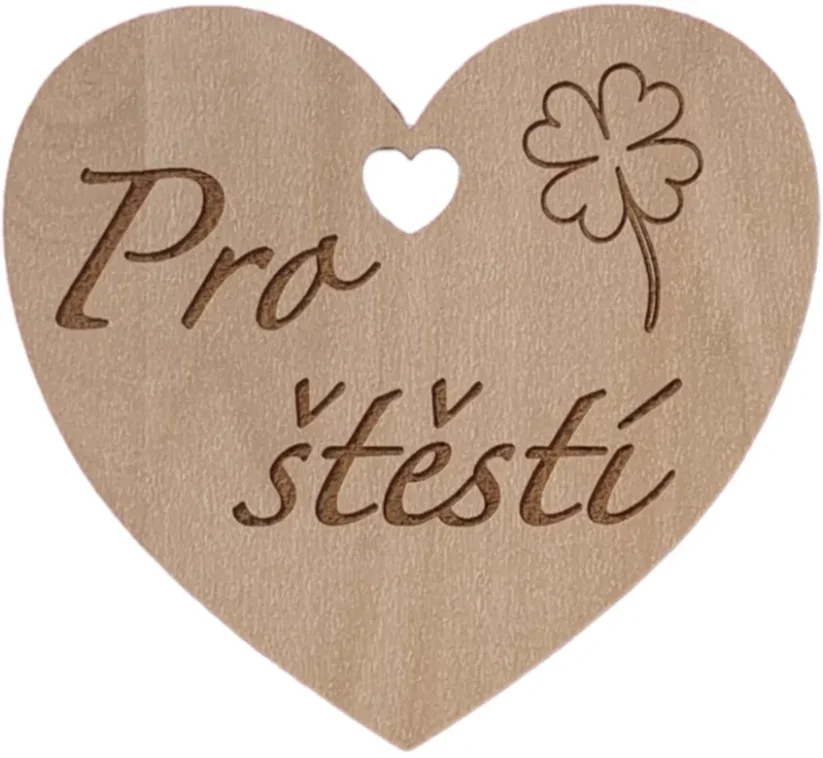 Srdíčko do kytice Pro štěstí