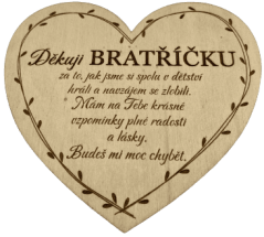 Smuteční srdíčko bratříčkovi