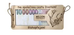 Přání novomanželům - Milion korun