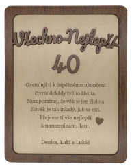 Cedulka Všechno nejlepší!
