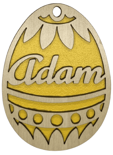 Velikonoční vajíčko žluté se jménem