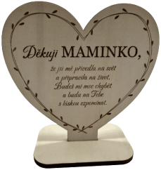 Smuteční srdíčko na podstavci - mamince
