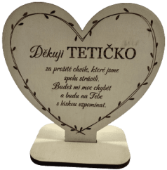 Smuteční srdíčko na podstavci - tetičce